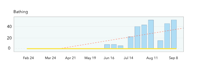 Darcy's bathing graph