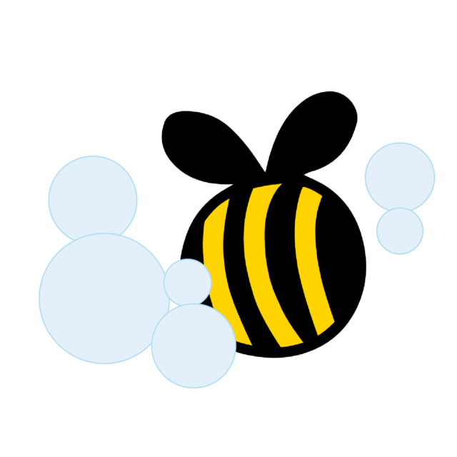 Bee with bubbles